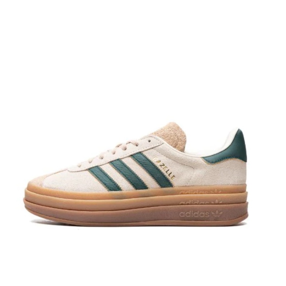 Adidas Gazelle Bold "Cream Collegiate/Green" - Worn once
